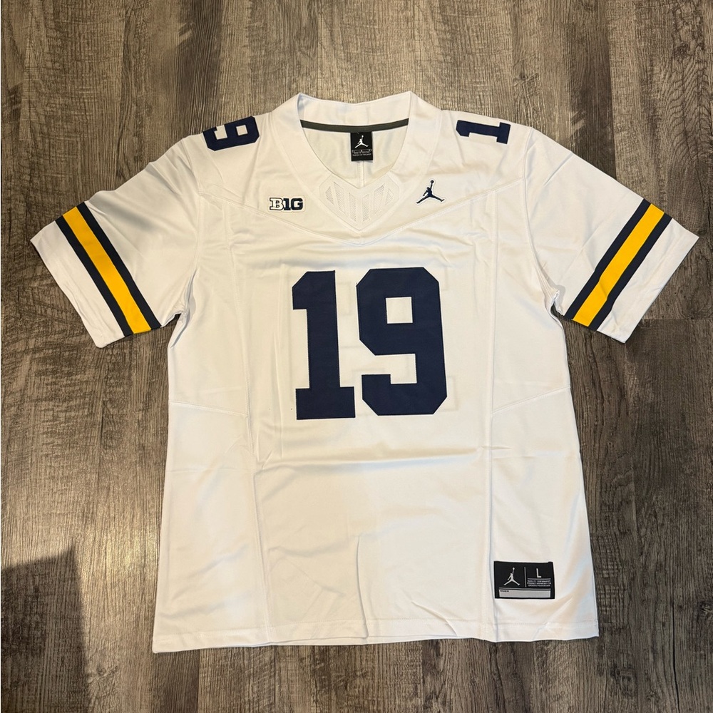 Bryce Underwood Michigan White Jersey Men’s Size S-XXL